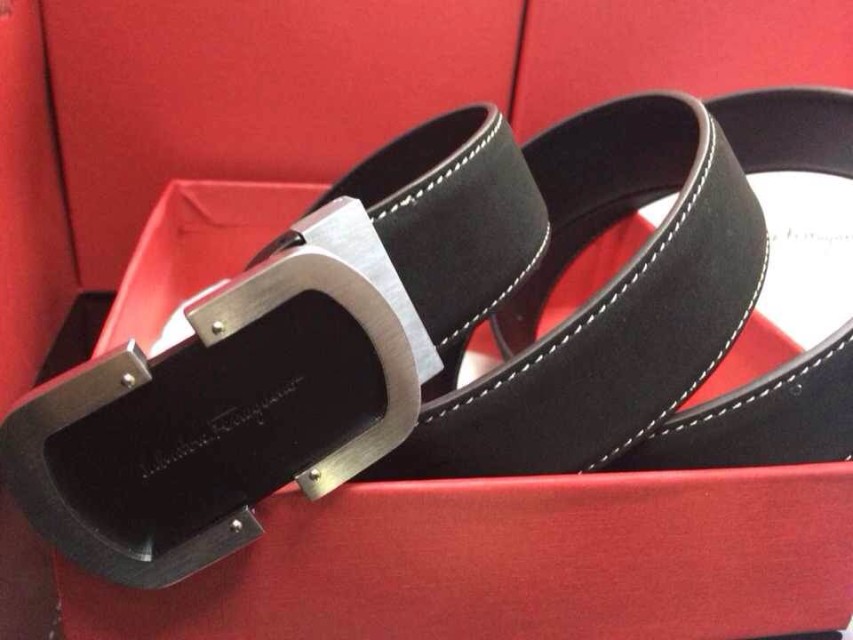 Ferragamo Gentle Monster leather belt with double gancini buckle GM039